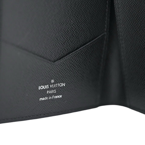 [Used] LOUIS VUITTON Passport Cover Black Canvas Used BLACK CANVAS 