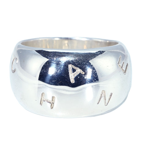 【中古】CHANEL シャネル SV RING シャネル ロゴリング 16.0g #15