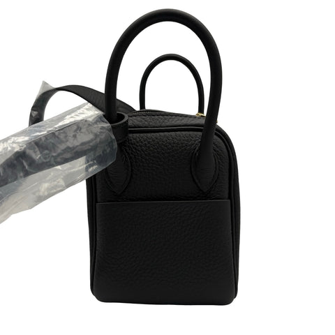 【未使用】Hermes エルメス MINI LINDY ミニリンディ ショルダーバッグ W刻(2024年) ブラック トリヨン 未使用 BLACK CLEMENCE NEW バッグ