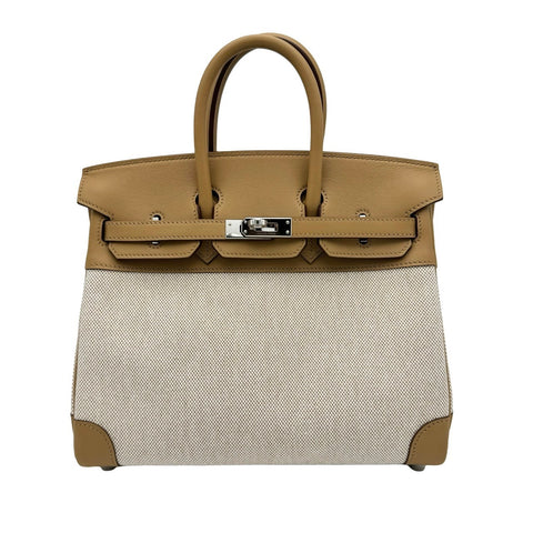 [Used] Hermes BIRKIN25 Handbag U Mark (2022) Chai/Beige Swift/Toile H Used CHAI SWIFT/TOILE H USED Bag 