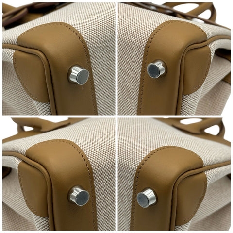 [Used] Hermes BIRKIN25 Handbag U Mark (2022) Chai/Beige Swift/Toile H Used CHAI SWIFT/TOILE H USED Bag 