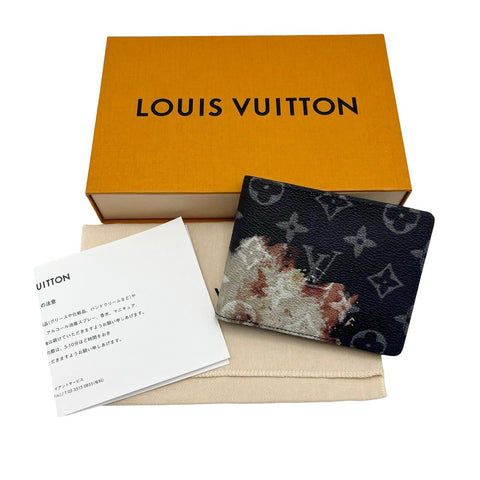 【中古】 LOUIS VUITTON ルイ・ヴィトン Multiple Wallet  ポルトフォイユ・ミュルティプル M82827 財布 モノグラム・ブリーチ キャンバス 中古 MONOGRAM BLEACH CANVAS