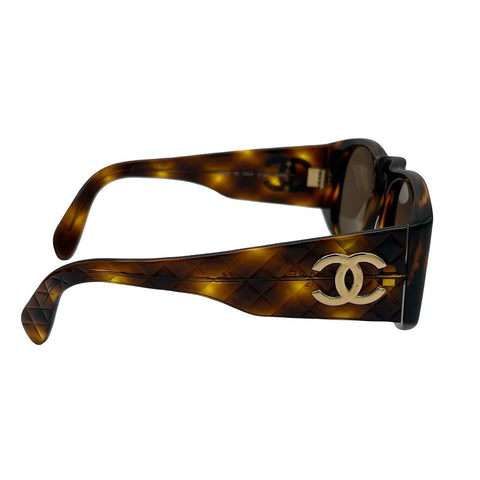 【中古】 CHANEL シャネル SUNGLASSES サングラス アパレル 小物 べっ甲風 中古