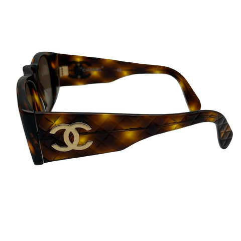 【中古】 CHANEL シャネル SUNGLASSES サングラス アパレル 小物 べっ甲風 中古