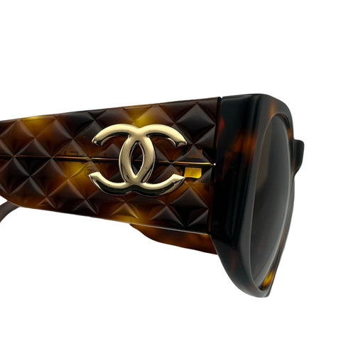 【中古】 CHANEL シャネル SUNGLASSES サングラス アパレル 小物 べっ甲風 中古