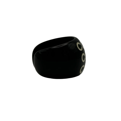 【中古】 CHANEL シャネル RING リング 小物 ブラック プラスチック 中古