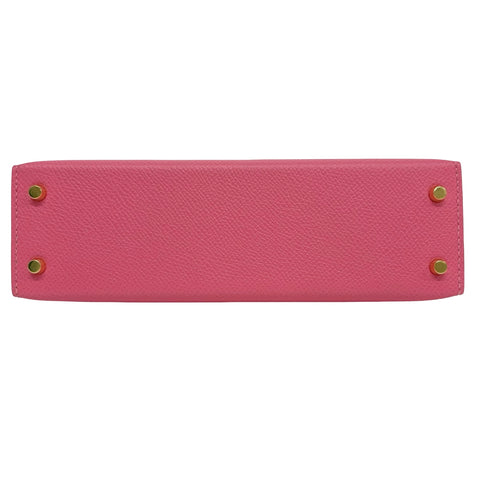 【美品】 Hermes エルメス MINI KELLY ミニケリー ハンドバッグ Ｄ刻 (2019年) ローズリップスティック エプソン 中古 USED バッグ