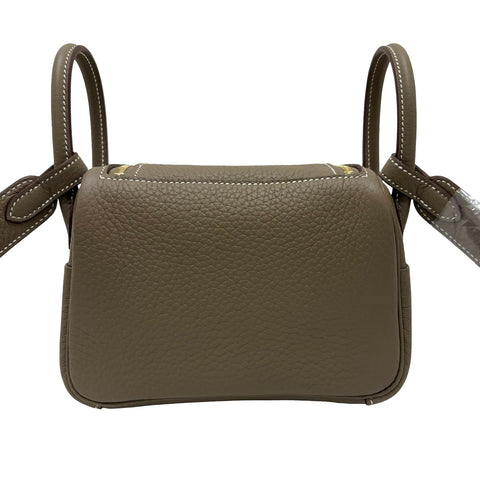 【新品未使用】 Hermes エルメス MINI LINDY ミニリンディ ショルダーバッグ W刻(2024年) エトゥープ トゴ 新品未使用 NEW バッグ