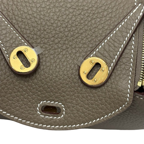 【新品未使用】 Hermes エルメス MINI LINDY ミニリンディ ショルダーバッグ W刻(2024年) エトゥープ トゴ 新品未使用 NEW バッグ