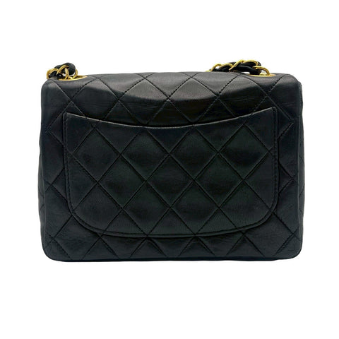 【中古】 CHANEL シャネル VINTAGE MINI MATELASSE ヴィンテージミニマトラッセ ショルダーバッグ 1番台(1990年) ブラック ラムスキン ヴィンテージ 中古 USED バッグ