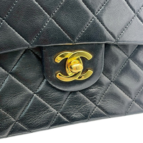 【中古】 CHANEL シャネル VINTAGE MINI MATELASSE ヴィンテージミニマトラッセ ショルダーバッグ 1番台(1990年) ブラック ラムスキン ヴィンテージ 中古 USED バッグ