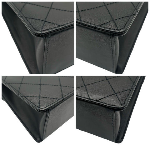 【中古】 CHANEL シャネル MATELASSE HANDBAG マトラッセハンドバッグ ハンドバッグ 5番台(1999-2000年) ブラック キャビアスキン ヴィンテージ 中古 USED バッグ