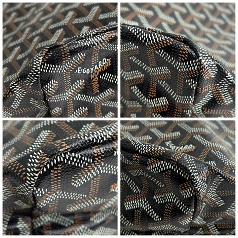 【新品未使用】 GOYARD ゴヤール Saint Louis PM サンルイPM トートバッグ ブラック PVC×レザー 新品未使用 NEW バッグ