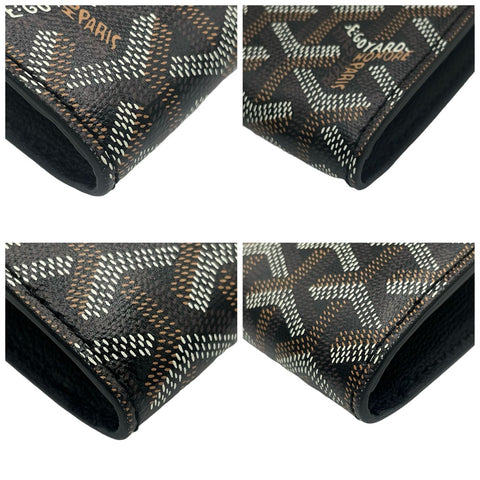 【美品】 GOYARD ゴヤール Chypre Wallet-Pouch シープルポーチウォレット ショルダーバッグ ブラック PVC×レザー 中古 USED バッグ