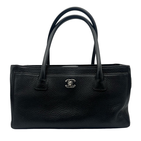 【中古】 CHANEL シャネル EXECUTIVE  TOTE エグゼクティブトート トートバッグ 19番台(2013-2015年) ブラック カーフスキン 中古 USED バッグ