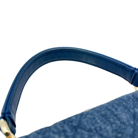 【中古】 CHANEL シャネル DENIM HANDLEBAG デニムハンドルバッグ ショルダーバッグ 25番台(2017-2018年) ブルー デニム 中古 USED バッグ