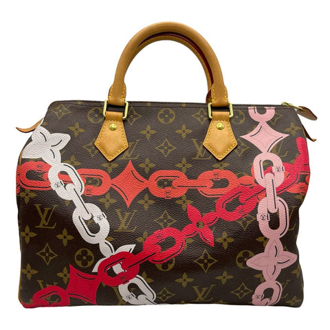 【中古】 LOUIS VUITTON ルイ・ヴィトン SPEEDY30 スピーディー30 チェーンプリント ボストンバッグ MB1146(2016年) モノグラム キャンバス 中古 USED バッグ