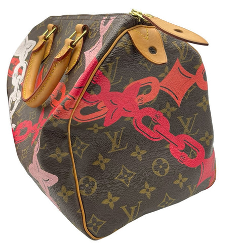 【中古】 LOUIS VUITTON ルイ・ヴィトン SPEEDY30 スピーディー30 チェーンプリント ボストンバッグ MB1146(2016年) モノグラム キャンバス 中古 USED バッグ
