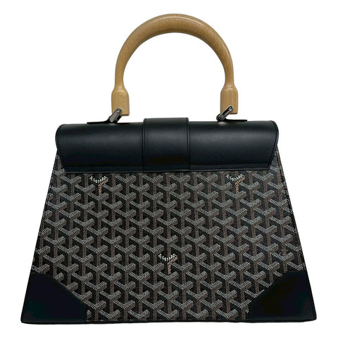 【美品】 GOYARD ゴヤール SAIGON GM サイゴンGM ハンドバッグ ブラック キャンバス ＆ クラムシーカウハイド 中古 USED バッグ