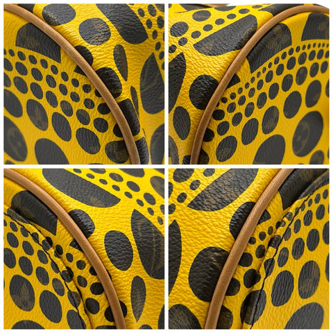 【美品】 LOUIS VUITTON ルイ・ヴィトン PAPILLON×草間 弥生 パピヨン30 パンプキンドット ハンドバッグ MB3152(2012年) イエロー PVC×レザー 中古 USED バッグ