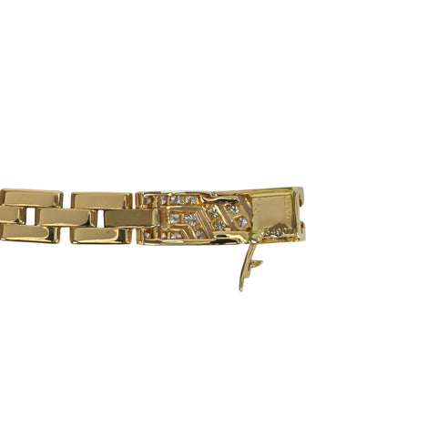 【中古】CARTIER カルティエ K18YG DIAMOND BRACELET マイヨンパンテールブレスレット 3ロウ 37.7g