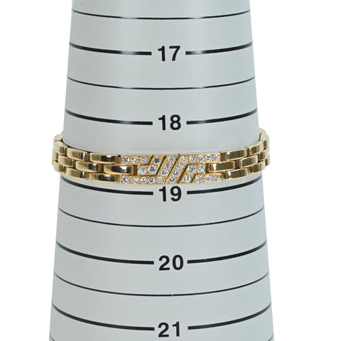【中古】CARTIER カルティエ K18YG DIAMOND BRACELET マイヨンパンテールブレスレット 3ロウ 37.7g