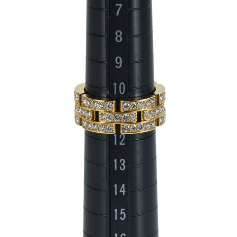 【中古】CARTIER カルティエ K18YG DIAMOND MAILLON PANTHERE マイヨンパンテール 3ロウダイヤ リング 指輪  9.1g #52