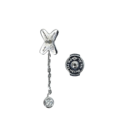 【中古】CHAUMET ショーメ K18WG DIAMOND EARRING ジュ ドゥ リアン ダイヤモンドピアス 2.6ｇ