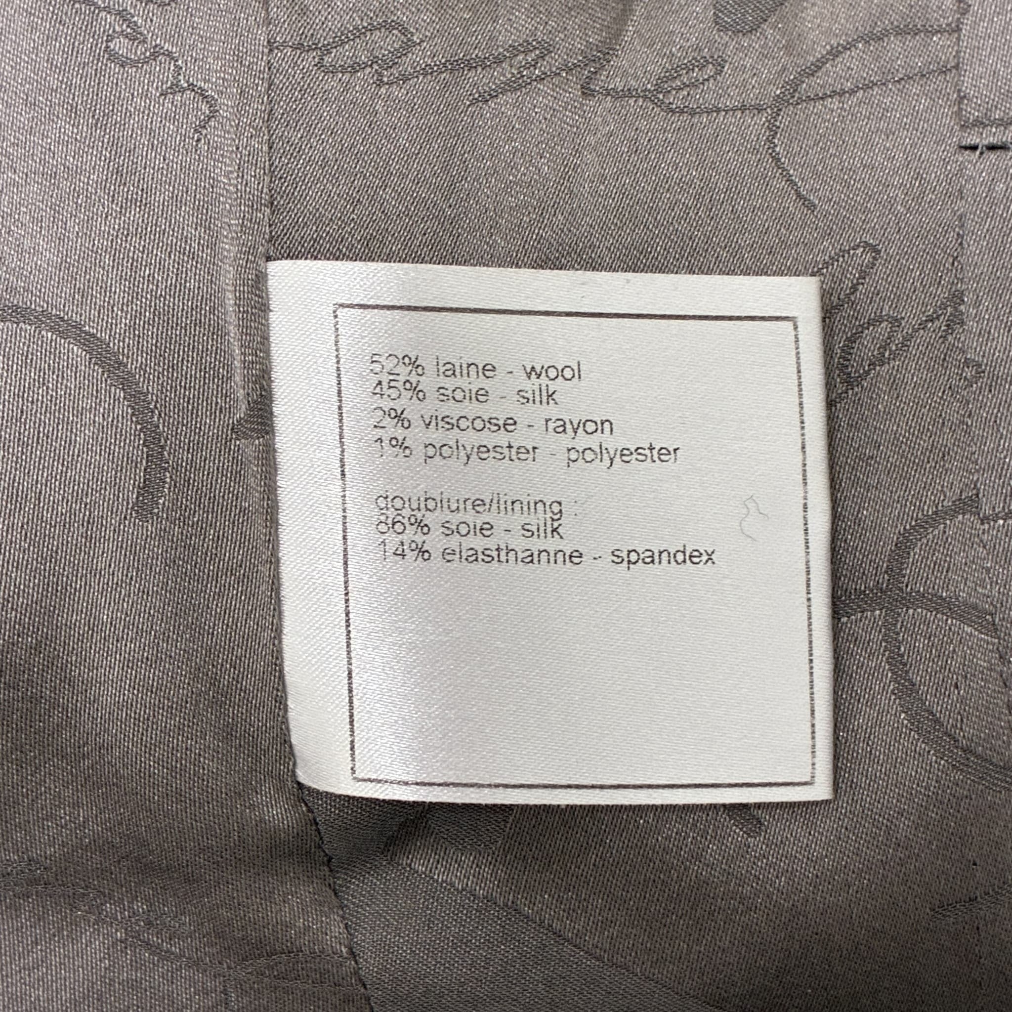 中古】 CHANEL シャネル JACKET ツイードノーカラージャケット 34 USED