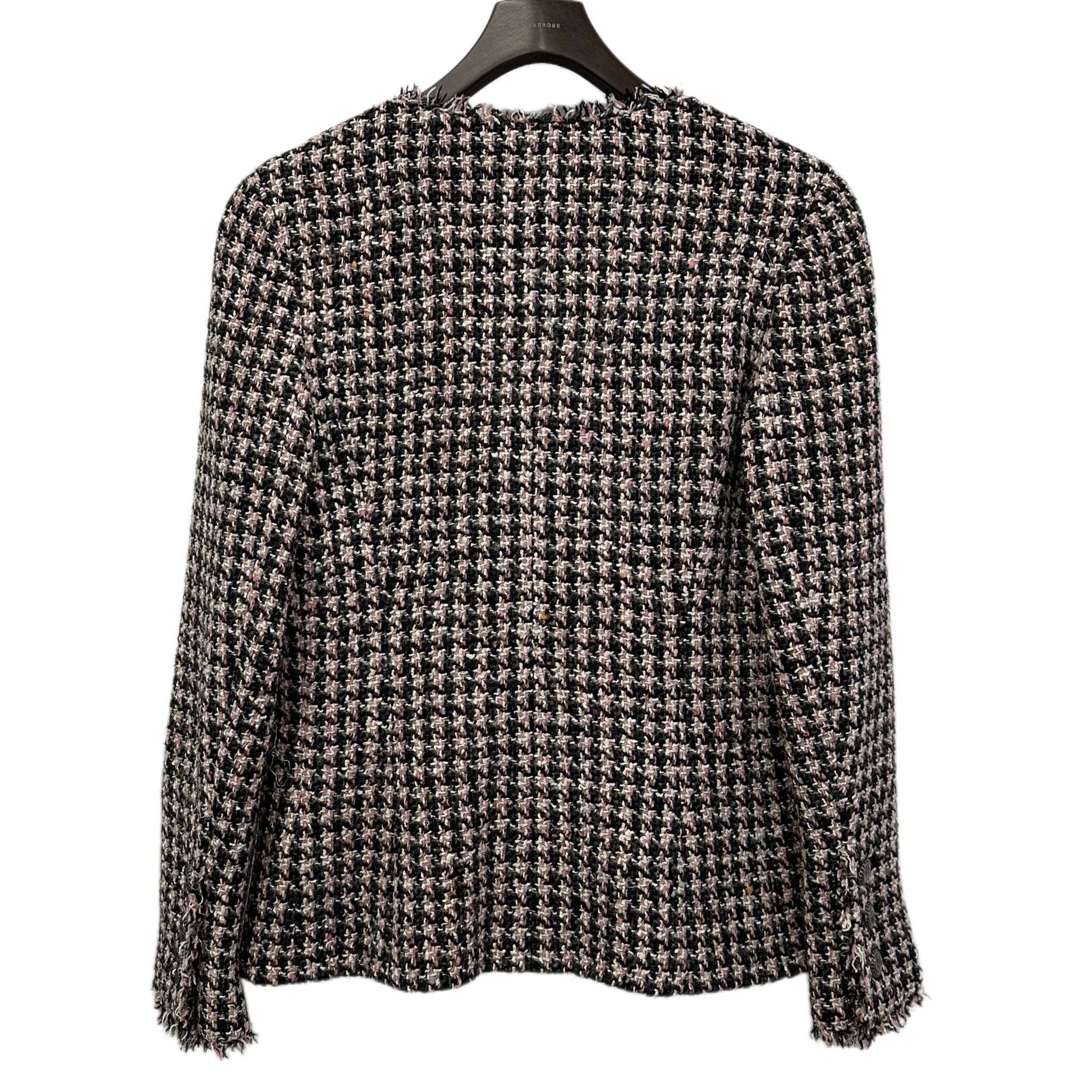 中古】 CHANEL シャネル JACKET ツイードノーカラージャケット 34 USED