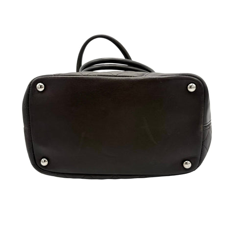 【中古】 CHANEL シャネル CAMBON カンボン トートバッグ 9番台(2004‐2005年) ブラウン レザー 中古 USED バッグ SALE セール