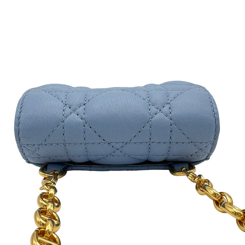 【中古】 Christian Dior クリスチャン ディオール PHONE SHOULDER フォンショルダー ショルダーバッグ ブルー系 ラムスキン 中古 USED バッグ