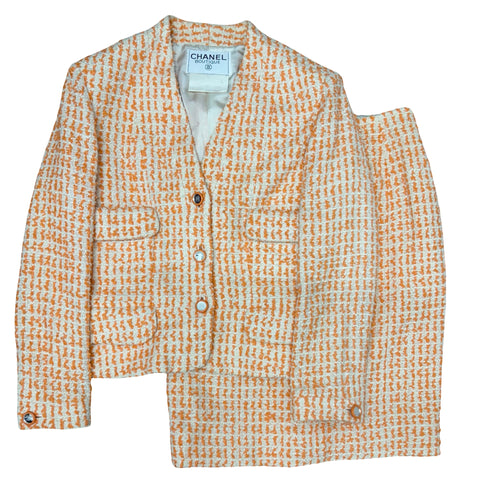 【中古】 CHANEL シャネル SET UP セットアップ ジャケット スカート40 USED 中古 1995年 CLOTHES 洋服