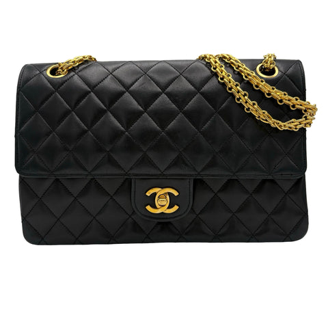 【中古】 CHANEL シャネル MATELASSE SHOULDERBAG マトラッセチェーンショルダーバッグ ショルダーバッグ 0番台(1988-1992年) ブラック ラムスキン ヴィンテージ 中古 USED バッグ