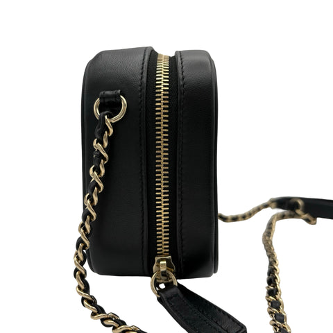 【中古】 CHANEL シャネル CHAINSHOULDERBAG チェーンショルダーバッグ ショルダーバッグ 27番台(2018‐2019年) ブラック ラムスキン 中古 USED バッグ