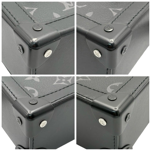 【中古】 LOUIS VUITTON ルイ・ヴィトン Vertical Trunk Wearable Wallet ヴェルティカルトランクウォレット ショルダーバッグ ICチップ(2021年～) ブラック キャンバス 中古 USED バッグ