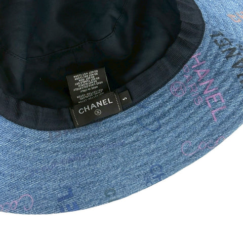 【美品】 CHANEL シャネル HAT ハット Sサイズ デニム USED 中古 帽子