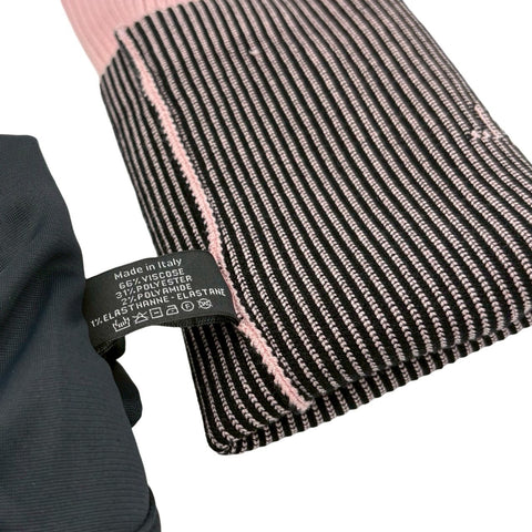 【美品】 CHANEL シャネル LEG WARMER レッグウォーマー 小物 ピンク/ブラック 66%ビスコース 31％ポリエステル 2％ポリアミド 美品