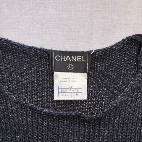 【中古】 CHANEL シャネル SWEATER ベルト付ニットセーター 38 USED 中古 2000年 CLOTHES 洋服