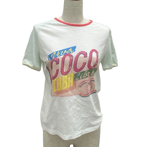 【中古】 CHANEL シャネル T-SHIRT Tシャツ トップス Sサイズ USED 中古 2017年 CLOTHES 洋服