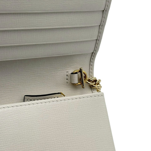 【美品】 GUCCI グッチ HORSEBIT CHAINWALLET ホースビット チェーンウォレット ベージュ系 キャンバス×レザー 中古 USED バッグ