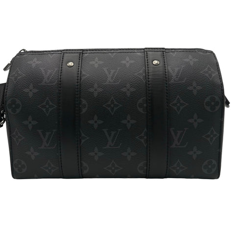 [Used] LOUIS VUITTON CITYKEEPALL (M45936) City Keepall Shoulder Bag IC Chip (2021-) Black Canvas Used Bag 
