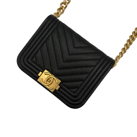 [Used] CHANEL BOYCHANEL BELTBAG Boy Chanel Belt Bag Body Bag No. 31 (2021) Black Caviar Skin Used Bag 