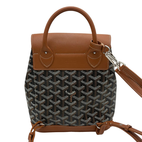 【中古】 GOYARD ゴヤール ALPIN MINI アルパン ミニバックパック バックパック ブラック＆ナチュラル キャンバス×カーフスキン 中古 USED バッグ