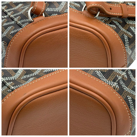 【中古】 GOYARD ゴヤール ALPIN MINI アルパン ミニバックパック バックパック ブラック＆ナチュラル キャンバス×カーフスキン 中古 USED バッグ
