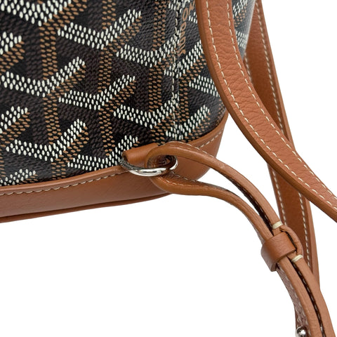 【中古】 GOYARD ゴヤール ALPIN MINI アルパン ミニバックパック バックパック ブラック＆ナチュラル キャンバス×カーフスキン 中古 USED バッグ