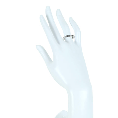 【中古】CARTIER カルティエ K18WG ラニエール ハーフダイヤモンドリング #53 5.5g
