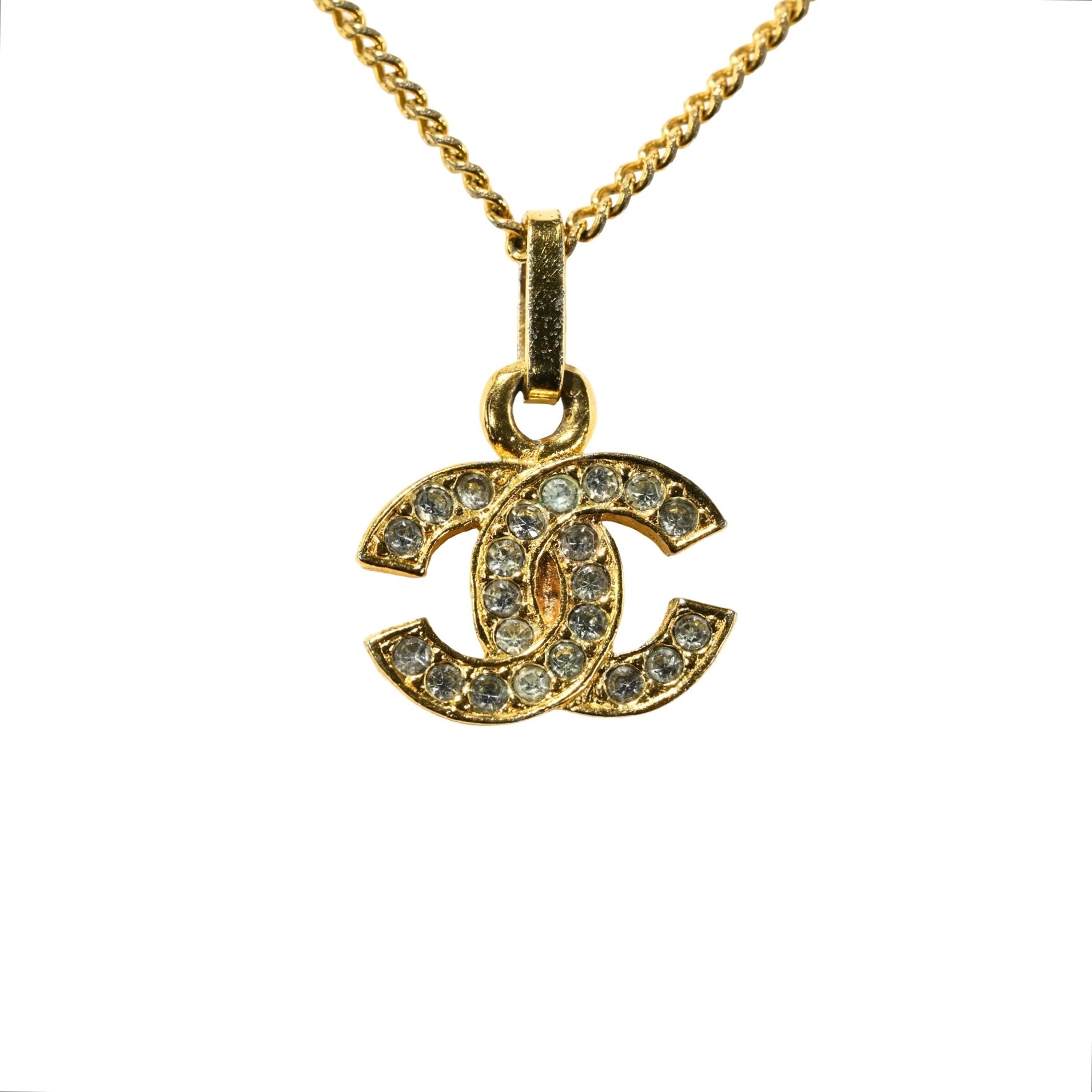 中古】 CHANEL シャネル COCOMARK RHINESTONE NECKLACE ココマーク