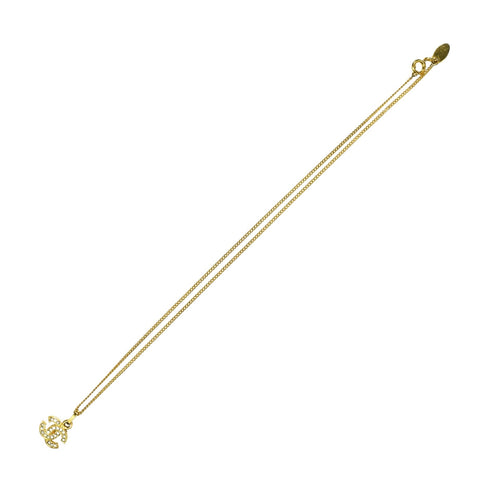 【中古】 CHANEL シャネル COCOMARK RHINESTONE NECKLACE ココマーク ラインストーン ネックレス ヴィンテージ 小物 GP 中古 GOLD SALE セール