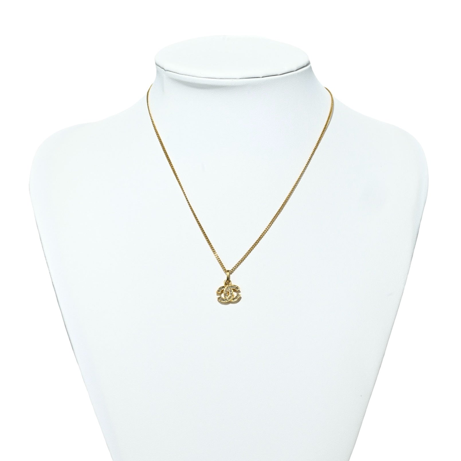中古】 CHANEL シャネル COCOMARK RHINESTONE NECKLACE ココマーク